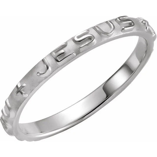 Jesus I Trust in You Ring - Sterling Silver