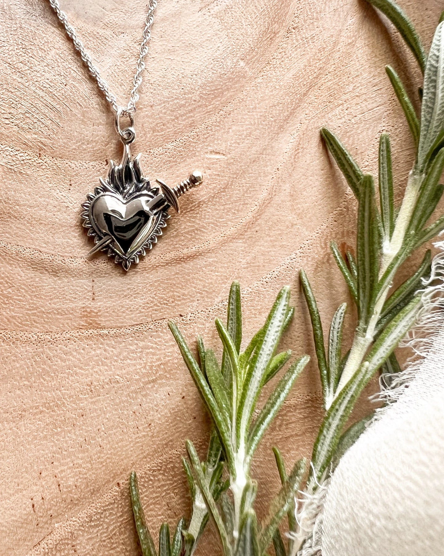 Sorrowful Heart of Mary Necklace