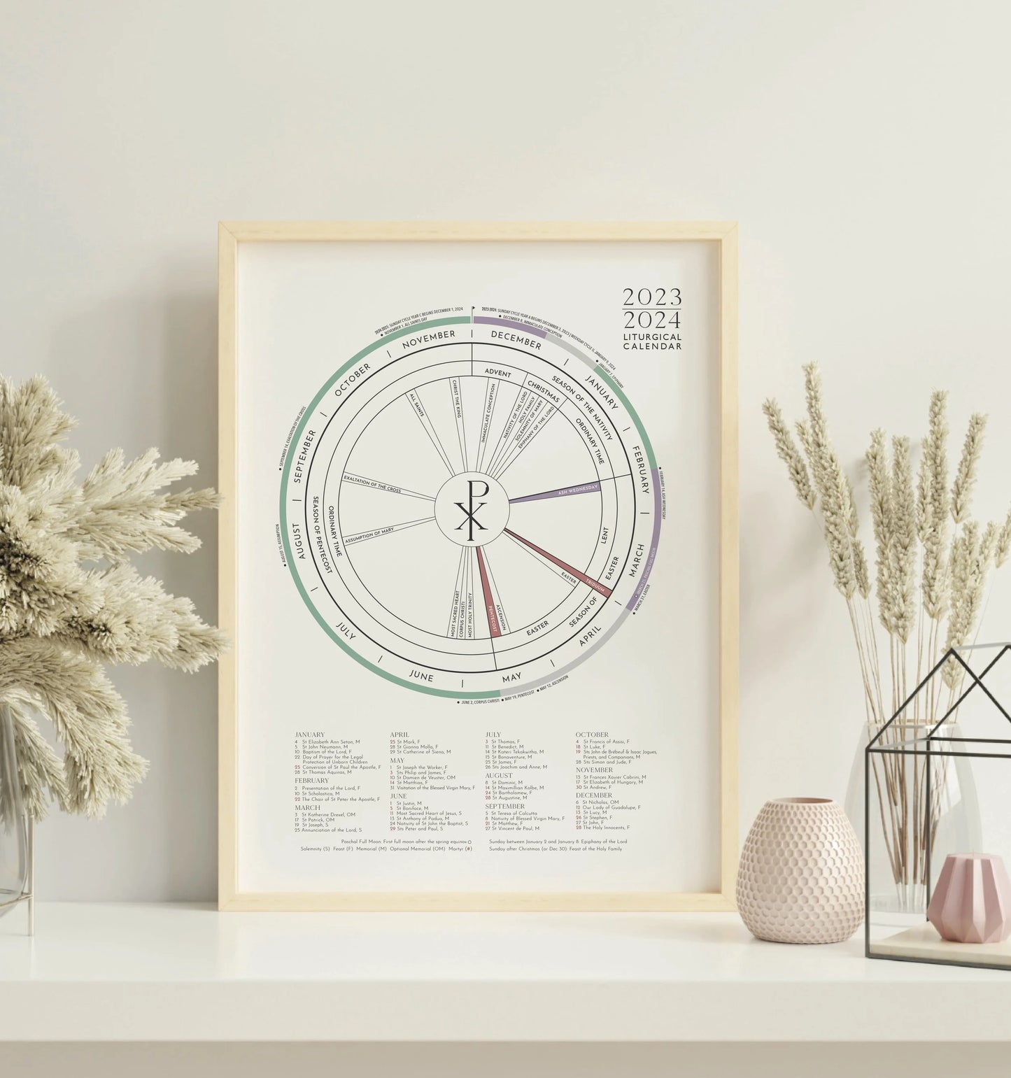 PREORDER: 2026 11x17" Liturgical Calendar