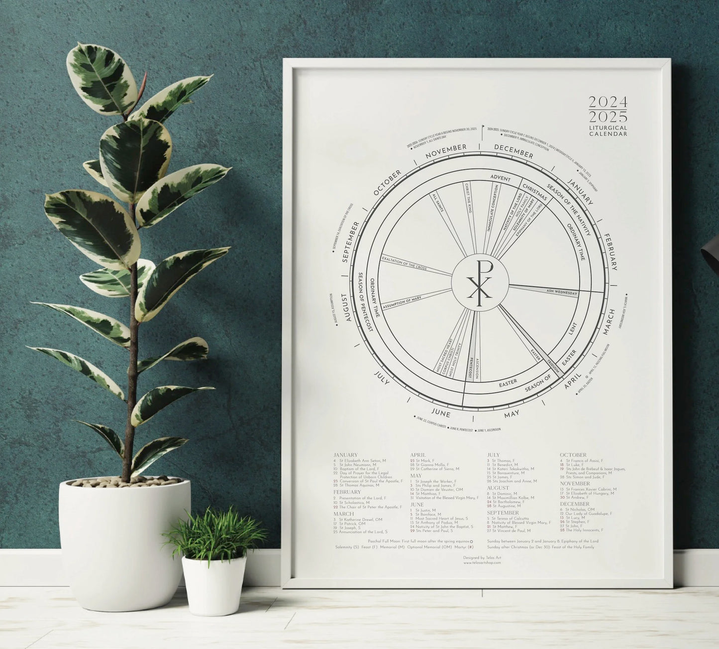 DIGITAL DOWNLOAD: 2026 Liturgical Calendar Print