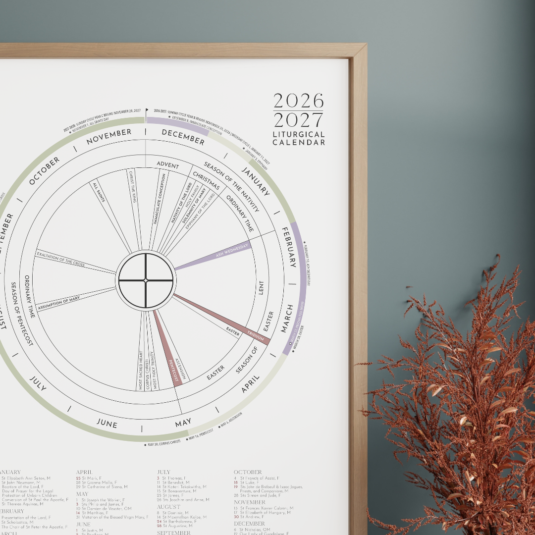 DIGITAL DOWNLOAD: 2027 Liturgical Calendar Print