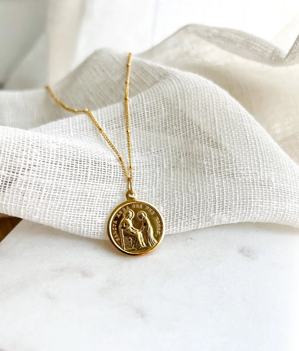 St. Anne and Guardian Angel Necklace