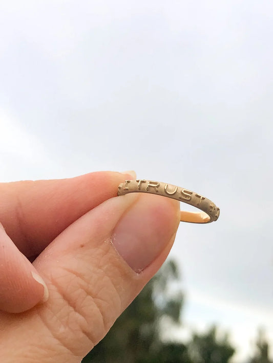 Divine Mercy Ring - Solid Gold