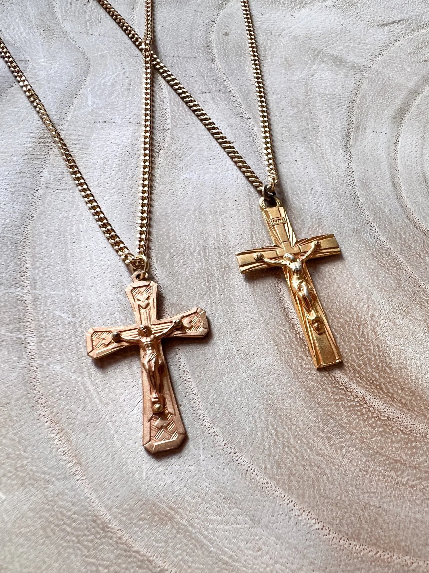 Large Radiant Golden Crucifix