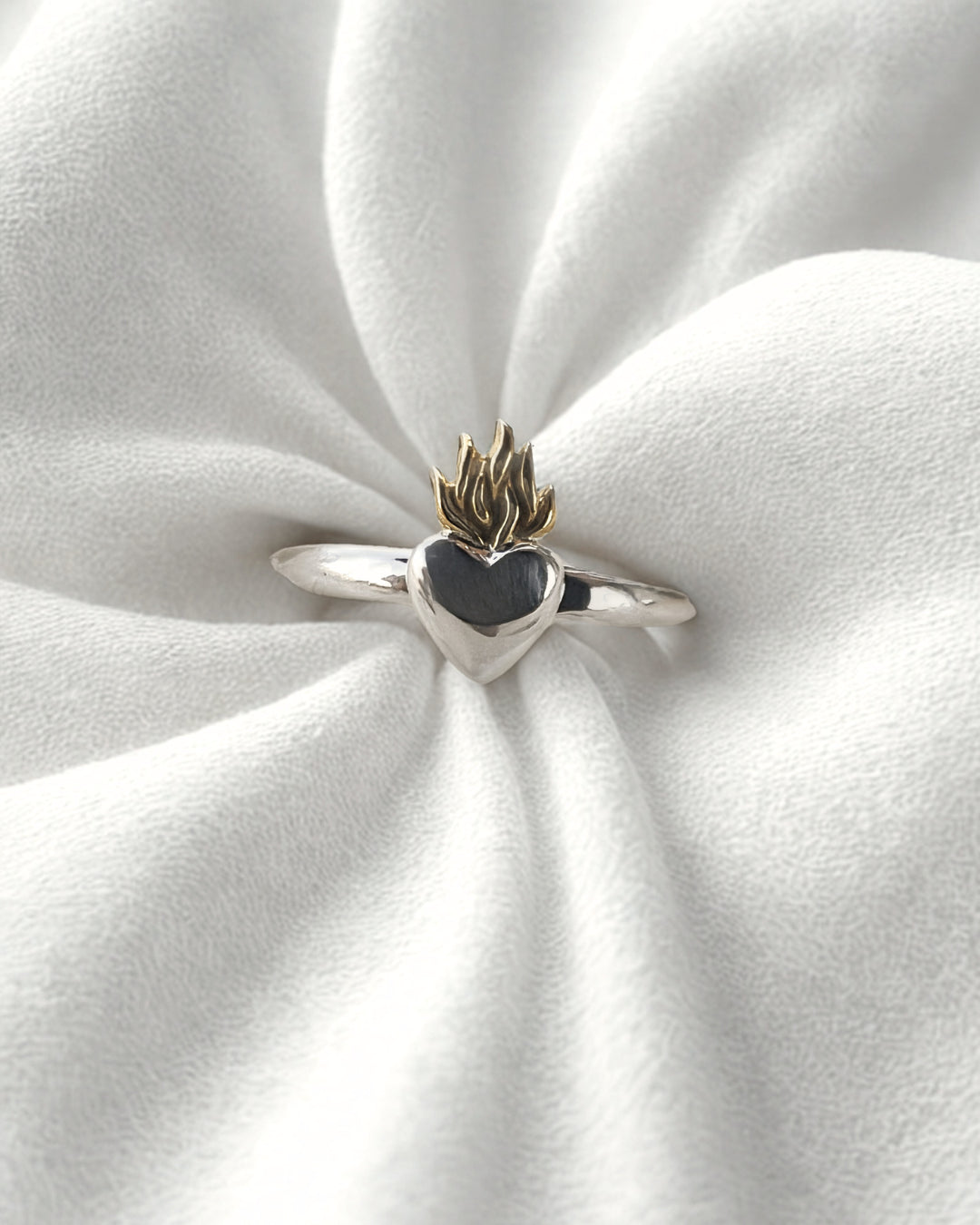 Dainty Sacred Heart of Jesus Ring