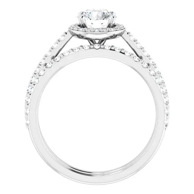 Halo Ring with Central Stone