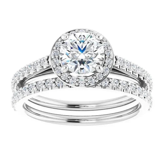 Halo Ring with Central Stone