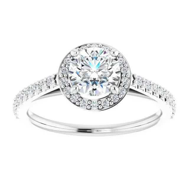 Halo Ring with Central Stone