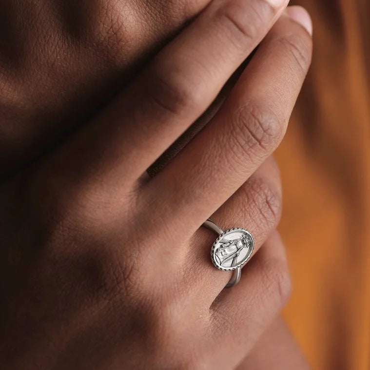 Silver Immaculate Conception Ring