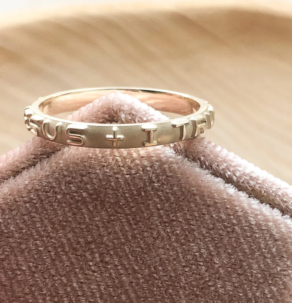 Divine Mercy Ring - Solid Gold