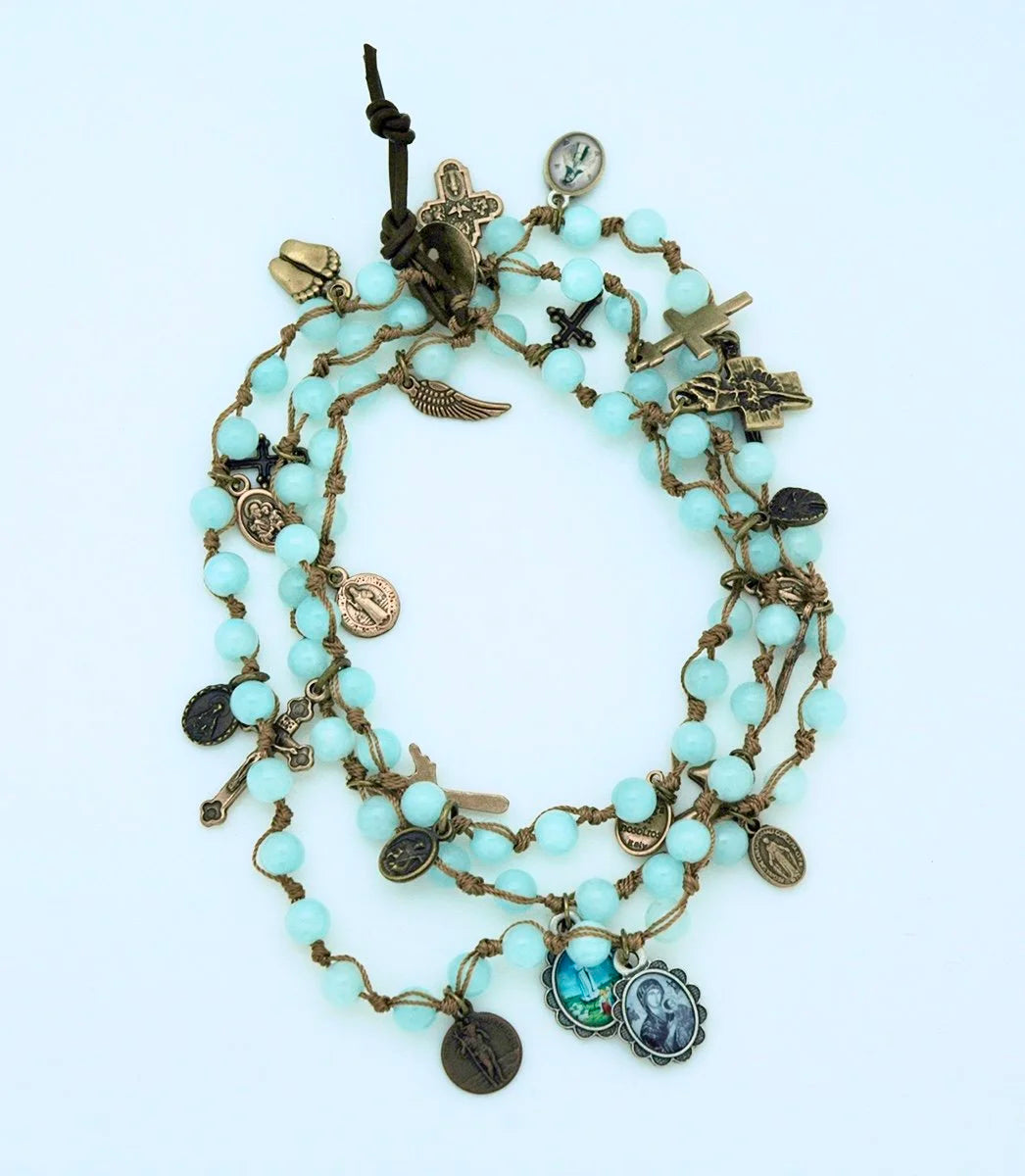 Hand-Knotted Beaded Wrap Chain