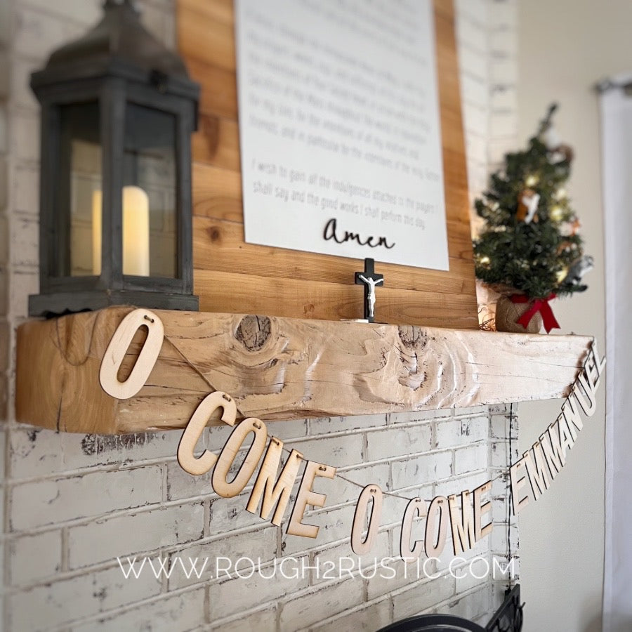 O COME O COME EMMANUEL Wood Garland