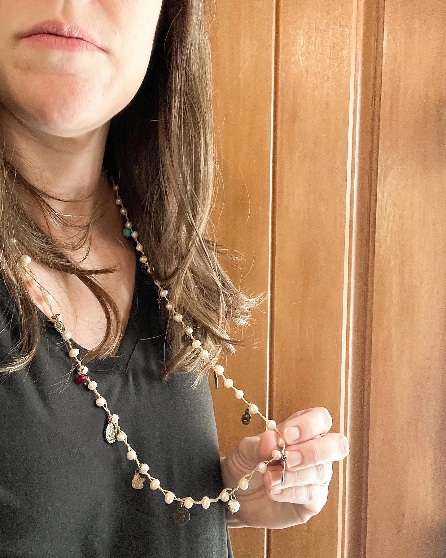 Hand-Knotted Beaded Wrap Chain