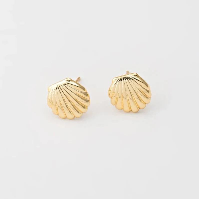 Scallop Shell Baptism Earrings