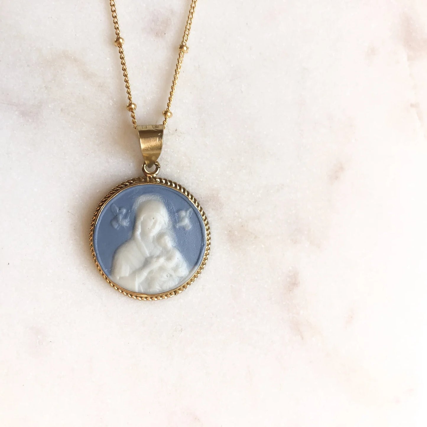 Our Lady of Perpetual Help Cameo Necklace