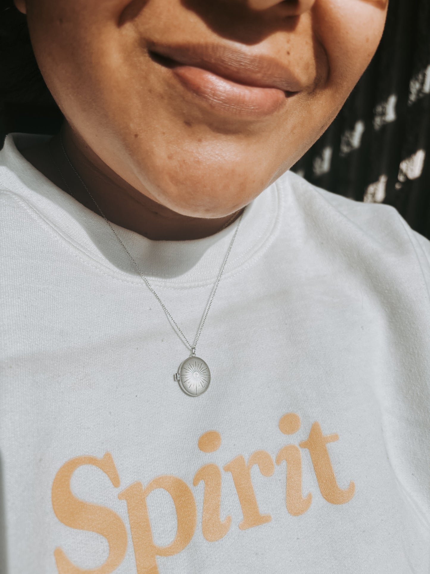 Monstrance Silver Locket Necklace