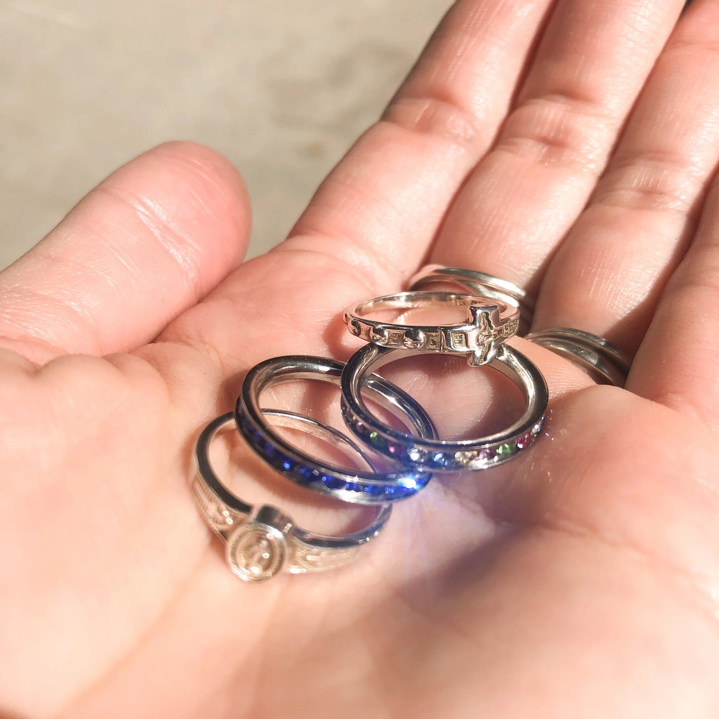 Multi-Colored Eternity Band