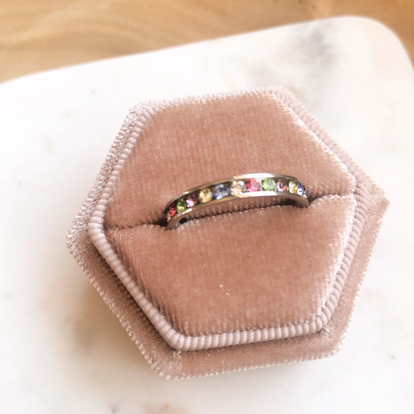 Multi-Colored Eternity Band
