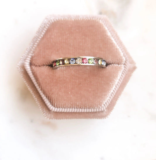 Multi-Colored Eternity Band