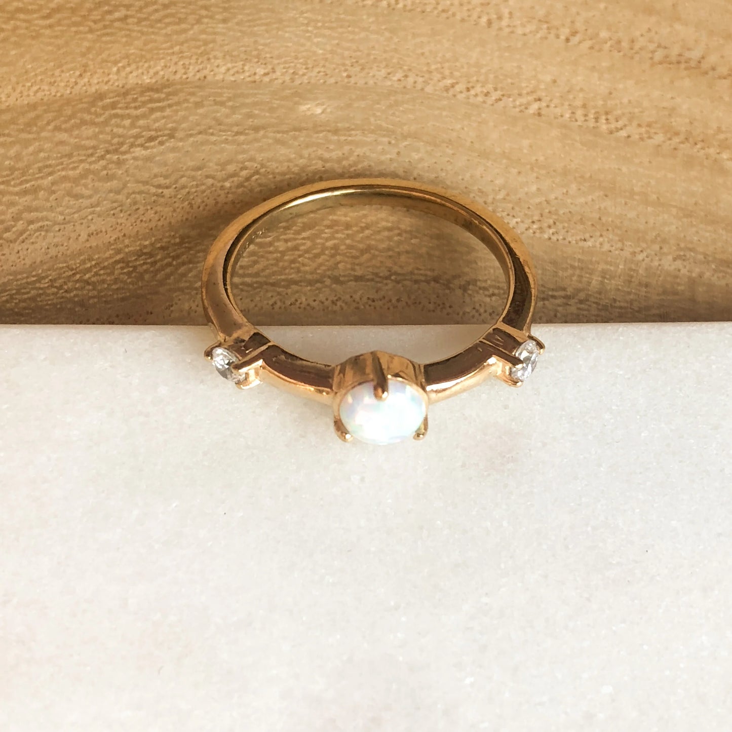 Opal Crown Ring