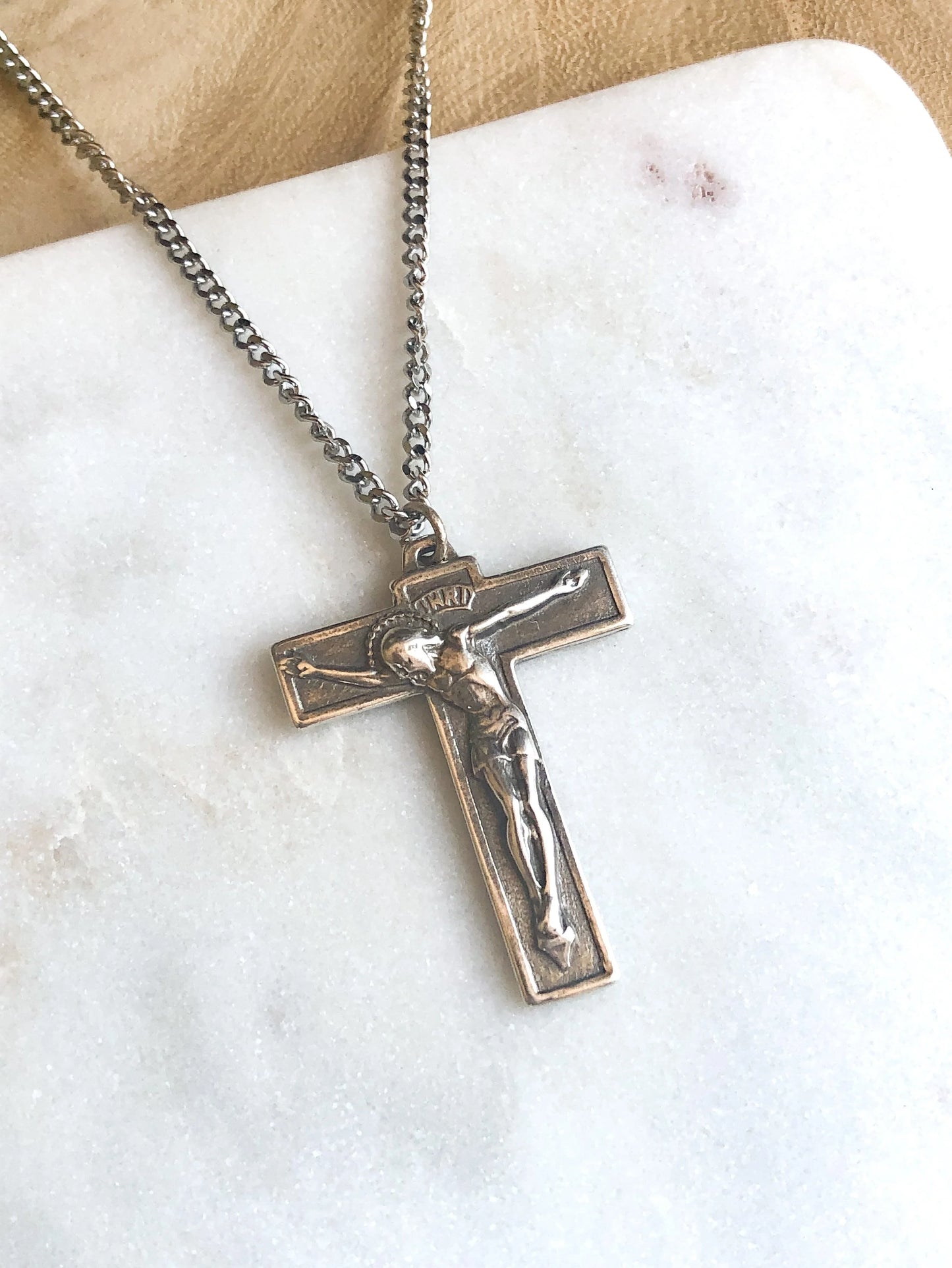 Eloquent Silver Crucifix