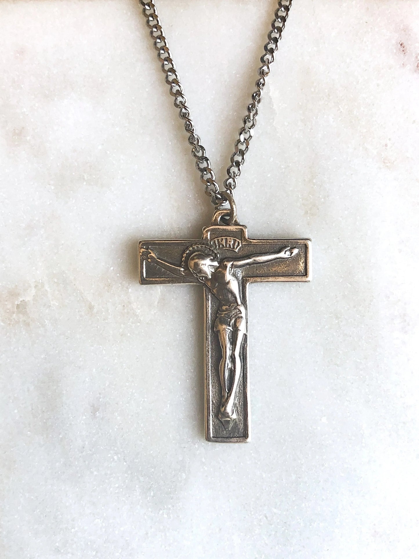 Eloquent Silver Crucifix