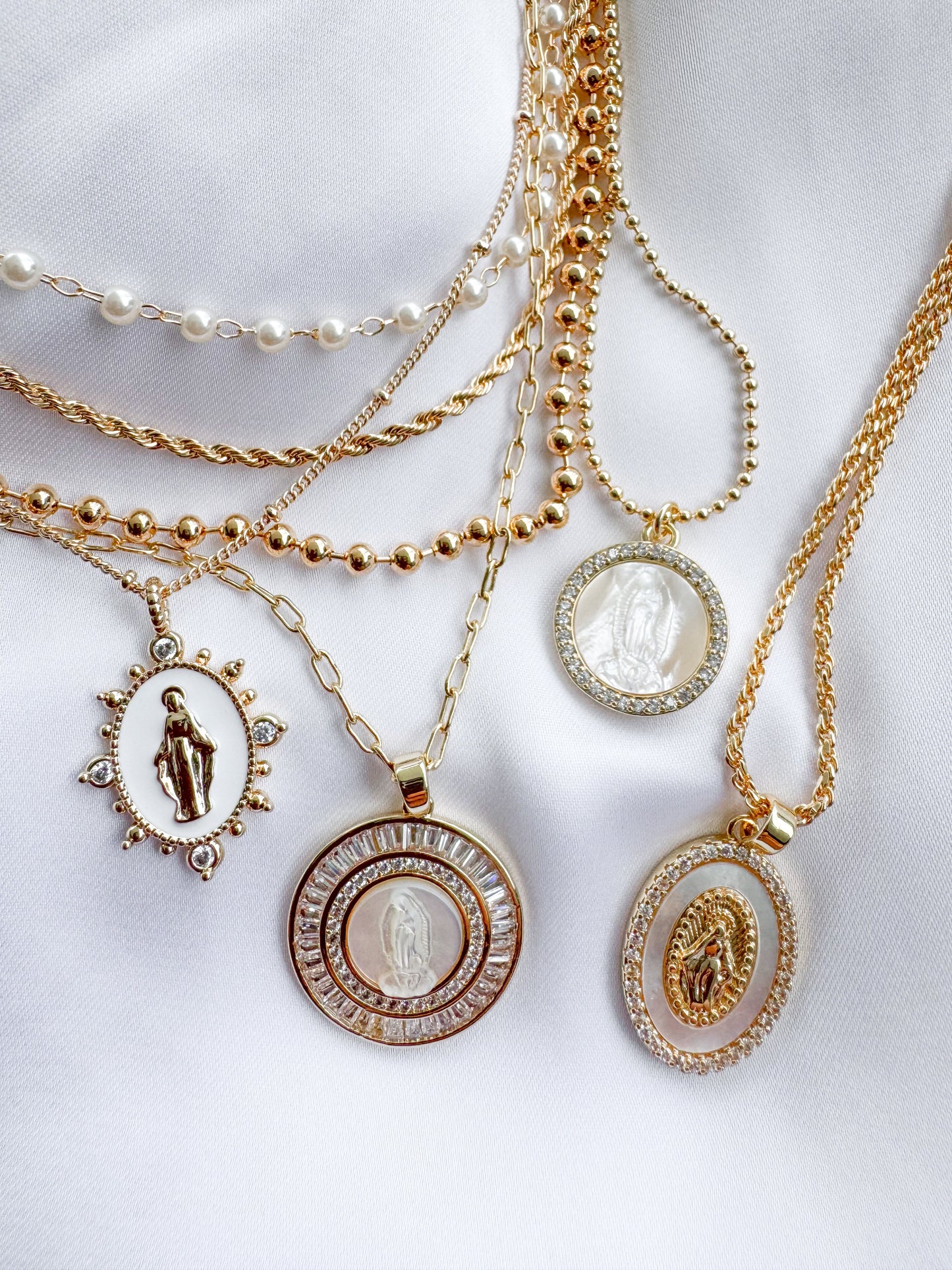 Petite Mother Mary Necklace