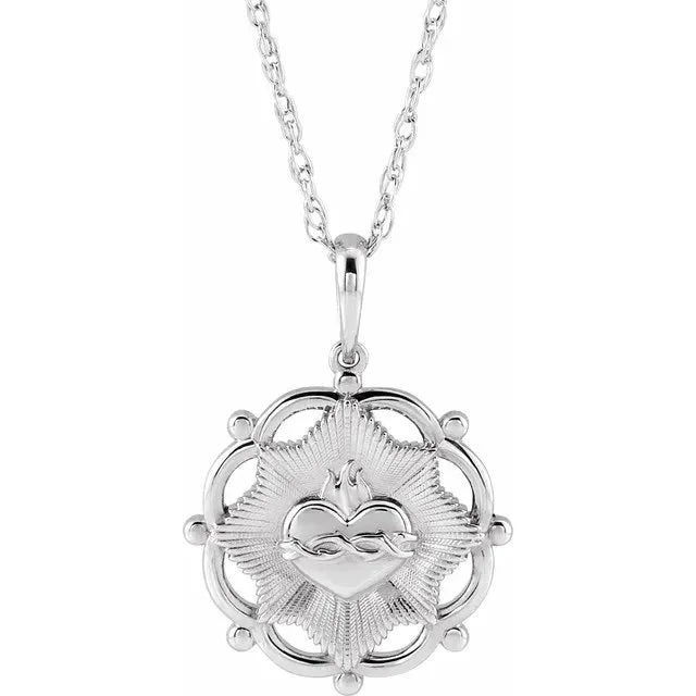 Gold Sacred Heart of Jesus Necklace