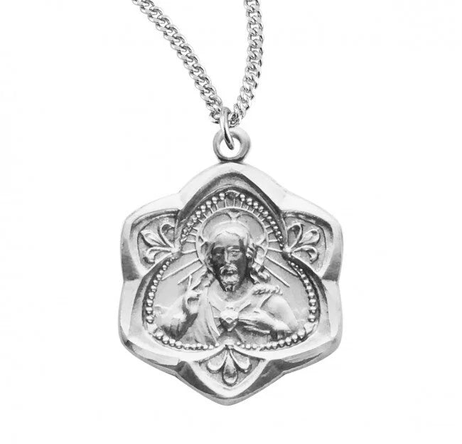 Sacred Heart of Jesus Fleur de Lis