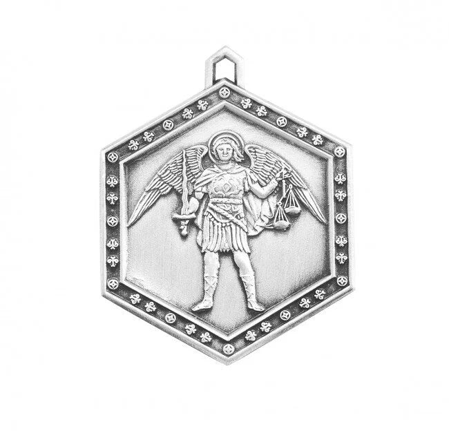 St. Michael Silver Hexagon