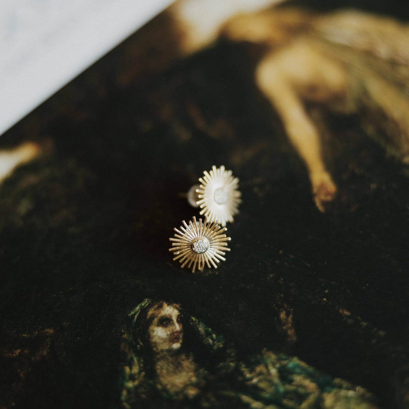 Monstrance-Inspired Stud Earrings