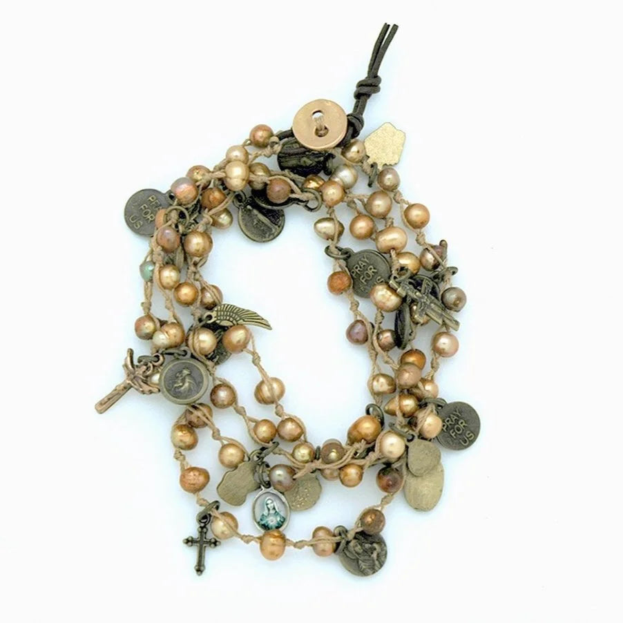 Hand-Knotted Beaded Wrap Chain