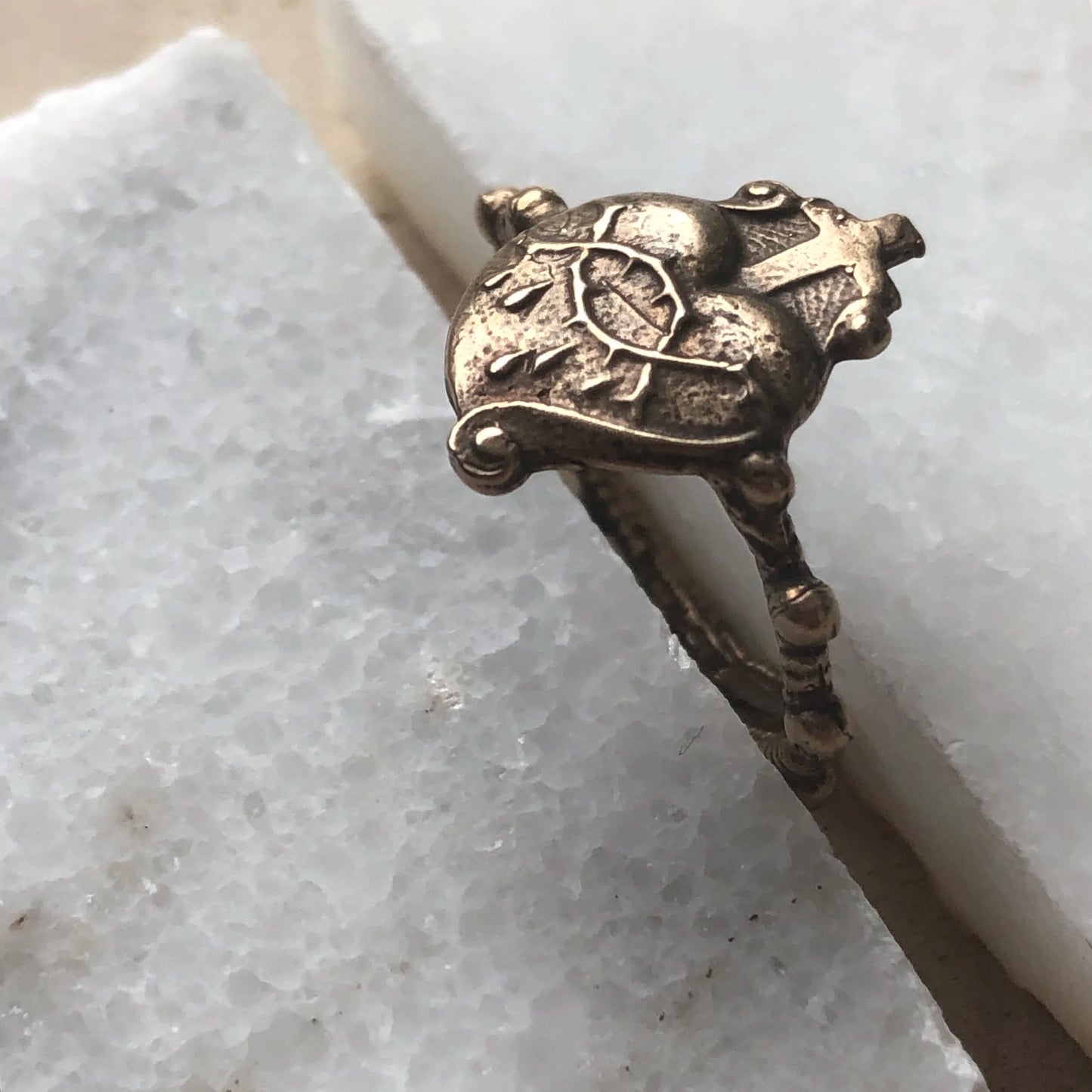 Adjustable Sacred Heart Ring
