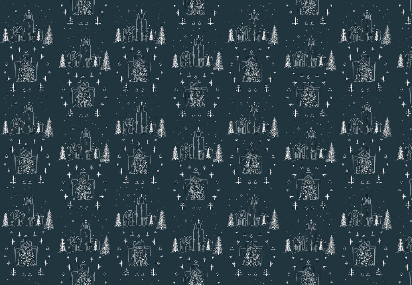 5 Nativity Wrapping Paper Sheets