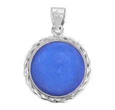 Blue Madonna Cameo Necklace
