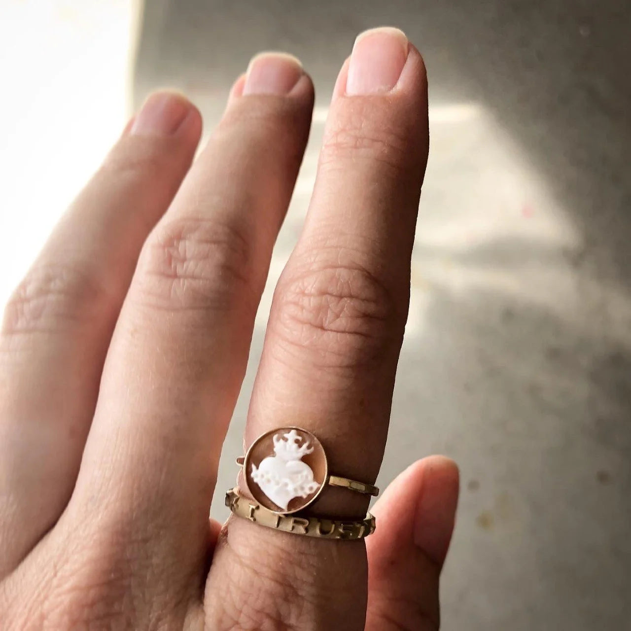 Sacred Heart of Jesus Cameo Ring