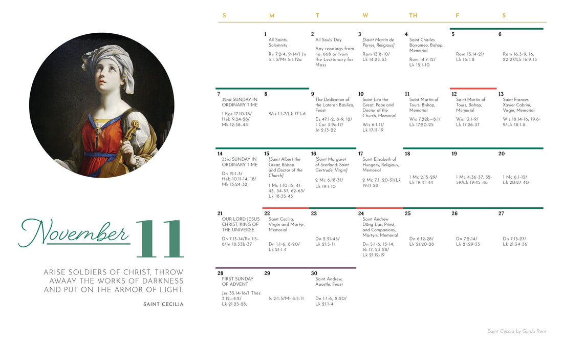 November Liturgical Calendar