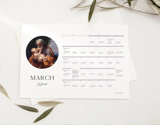March 2023 Liturgical Calendar Download - Telos Art