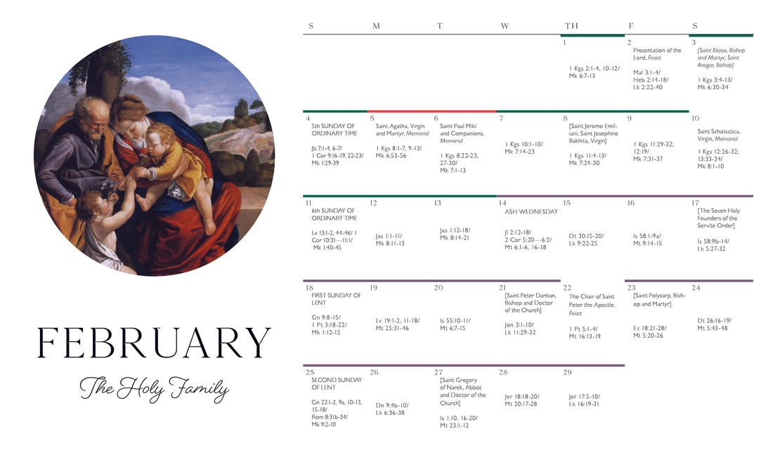 February 2024 Liturgical Calendar