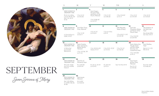 September 2024 Liturgical Calendar - Telos Art