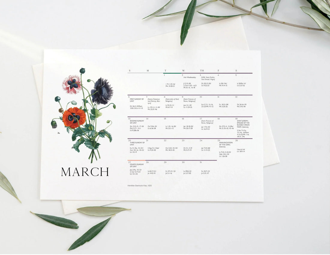 March Liturgical Calendar