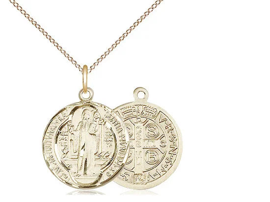 Modern St. Benedict Medal Necklace