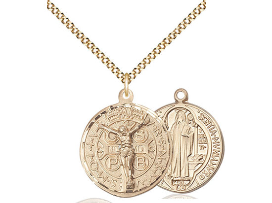 Gold Filled Father-Son St. Benedict Crucifix