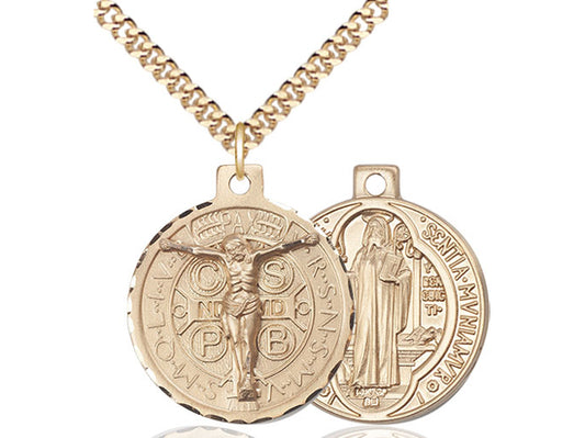 Gold Filled Father-Son St. Benedict Crucifix
