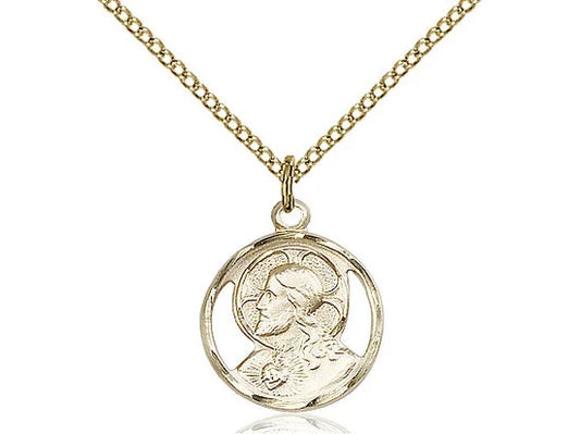 Open Frame Sacred Heart Scapular