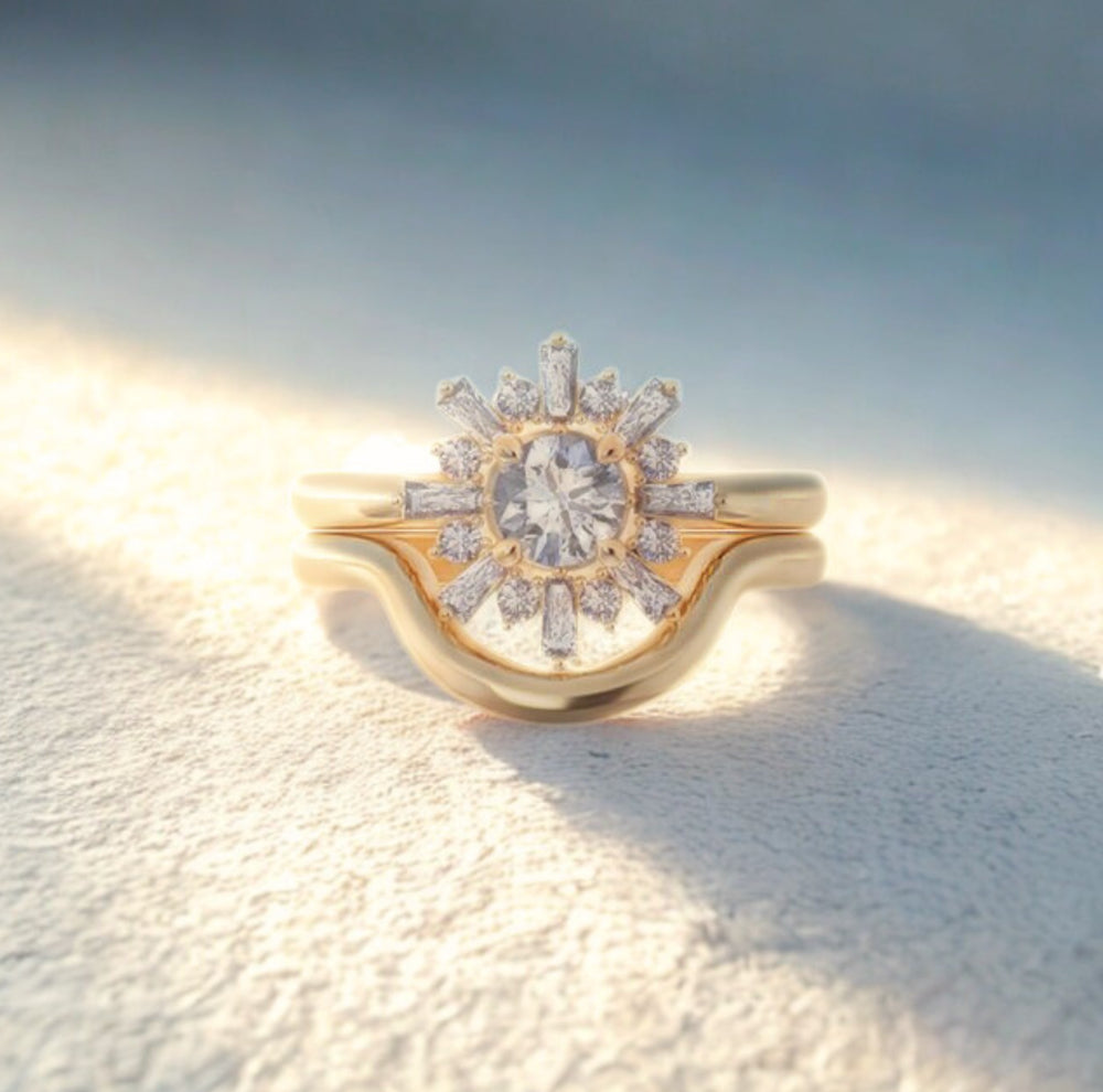 Crescent Wedding Band