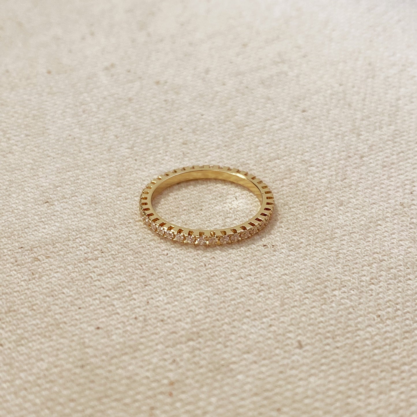 Eternity Micro Cubic Zirconia Stone Ring