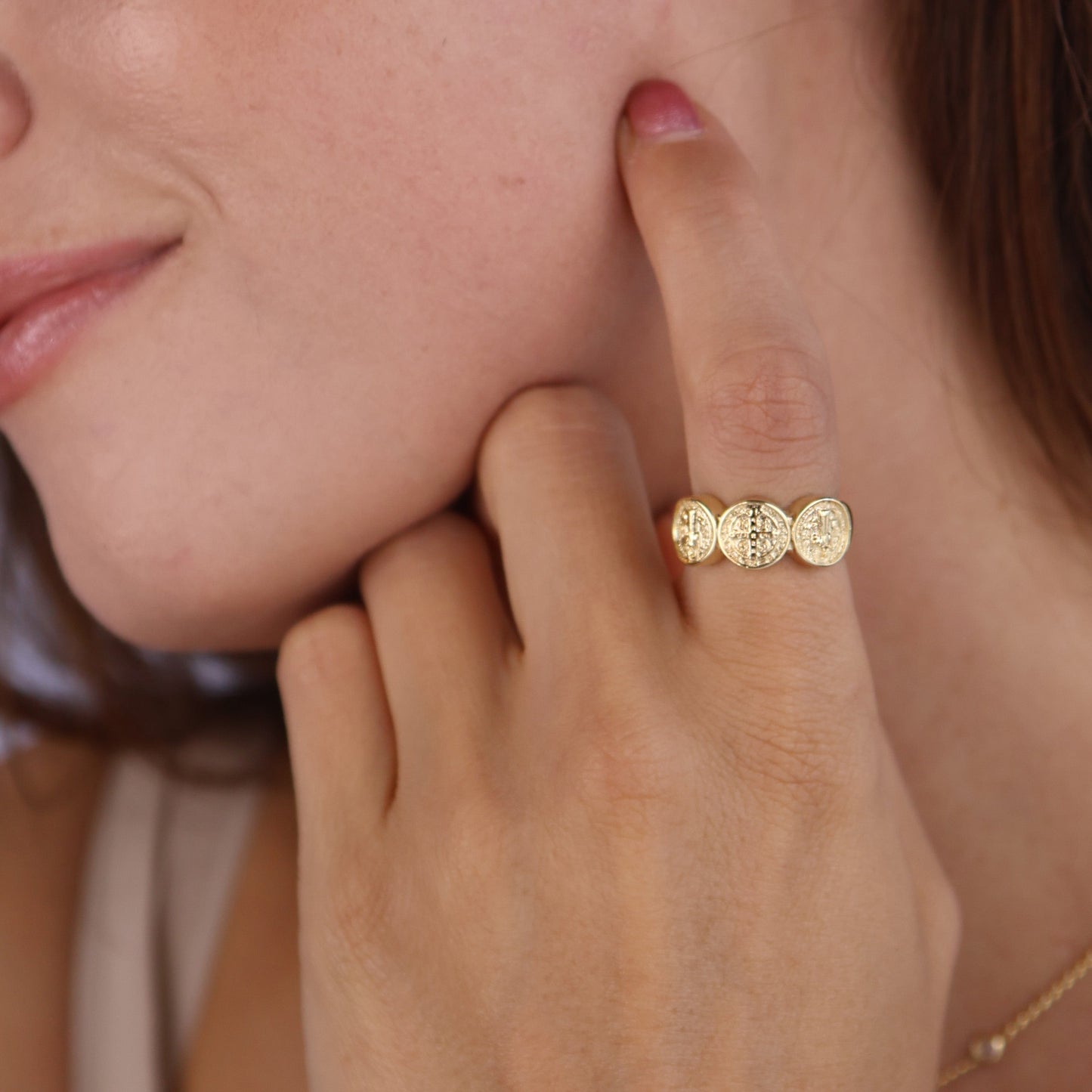 Triple Saint Benedict Ring