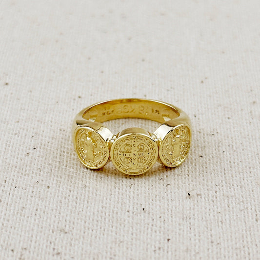 Triple Saint Benedict Ring