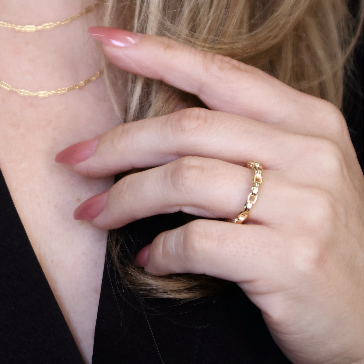 Consecration Ring - Double Link Chain Band